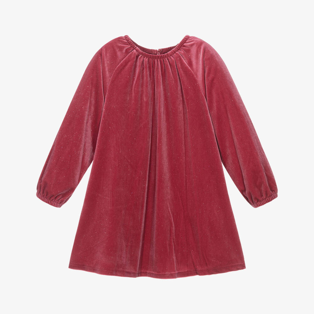 Mayoral-Red Velvet Sparkly Bow Dress | Childrensalon Outlet