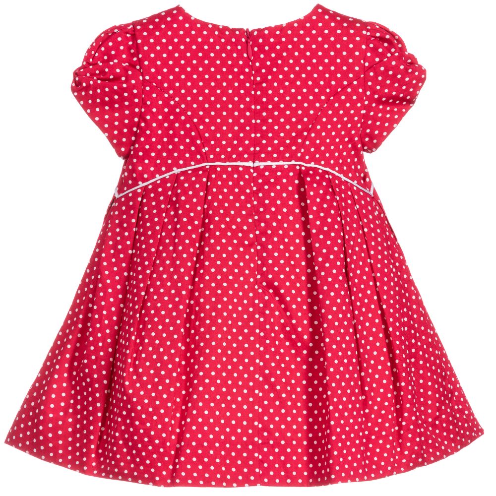 Mayoral-فستان أطفال بناتي قطن لون أحمر | Childrensalon Outlet