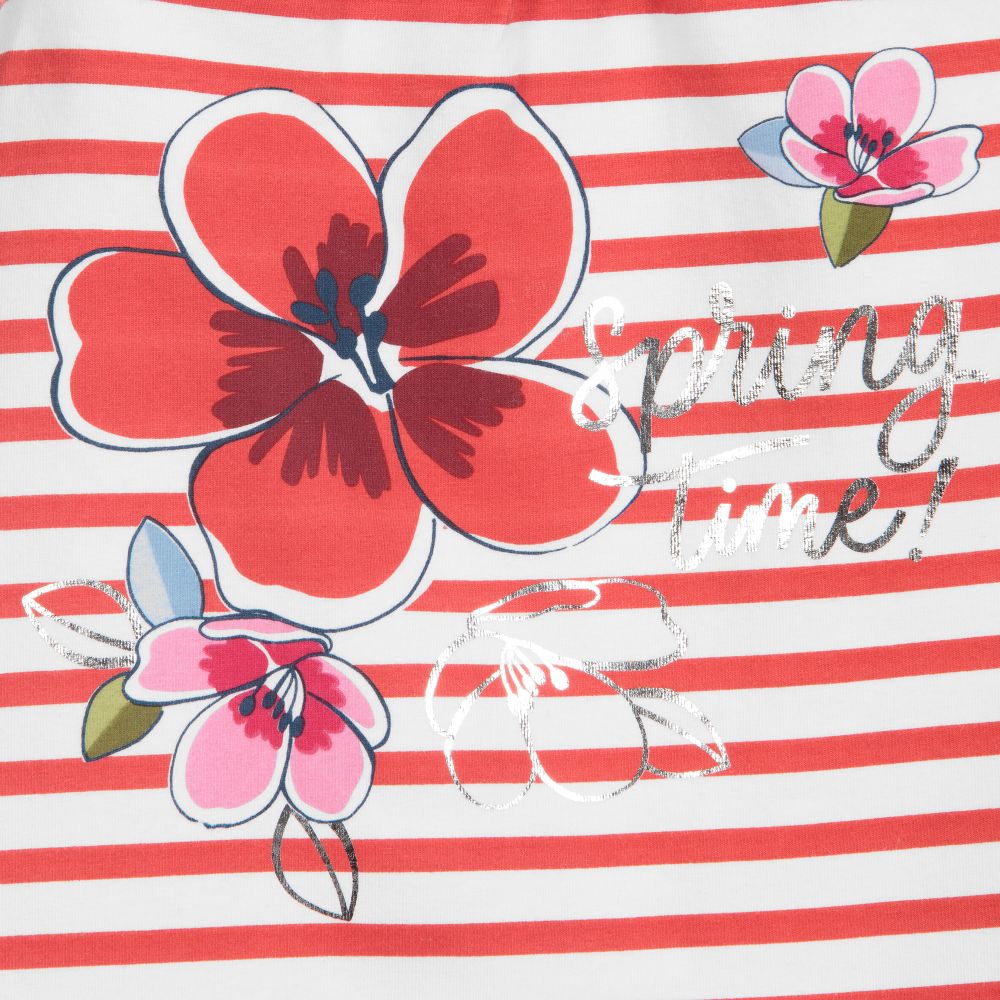 Mayoral-Red & White Floral Dress | Childrensalon Outlet