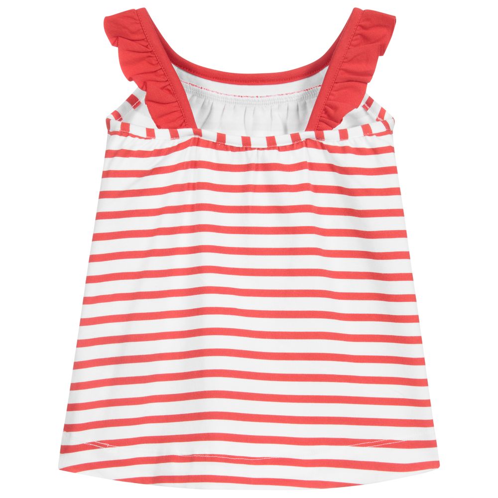 Mayoral-Red & White Floral Dress | Childrensalon Outlet