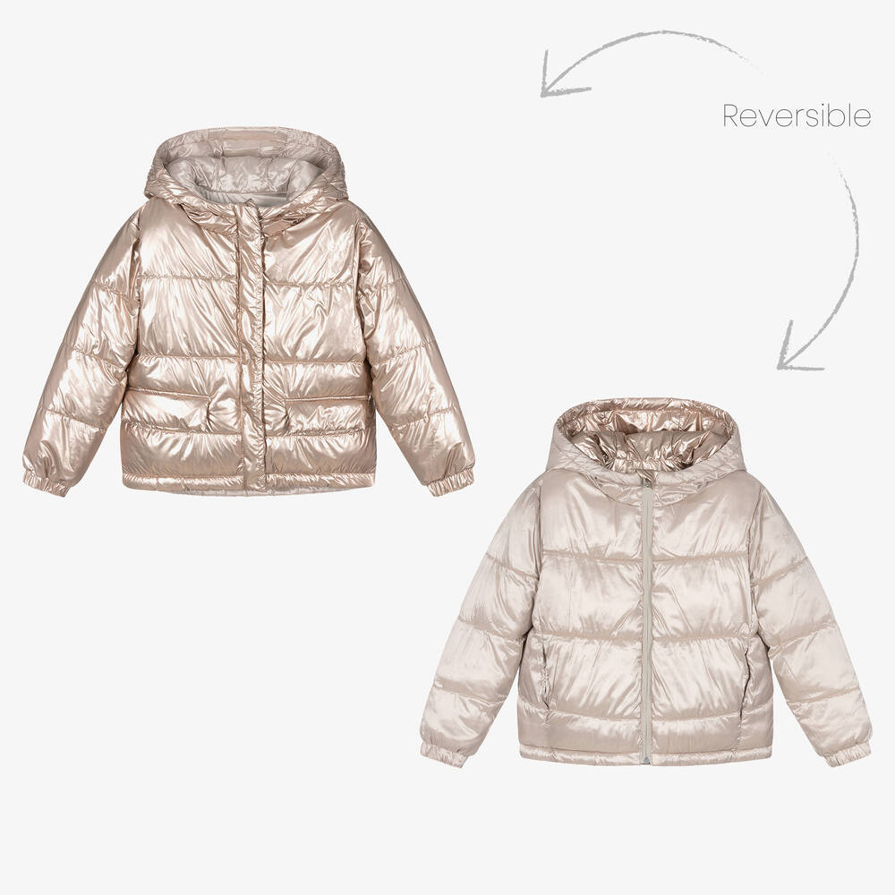 Mayoral - Rose Gold Reversible Jacket | Childrensalon