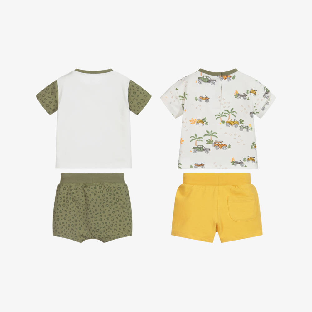 Mayoral Newborn-Safari Shorts Set (2 Pack) | Childrensalon Outlet