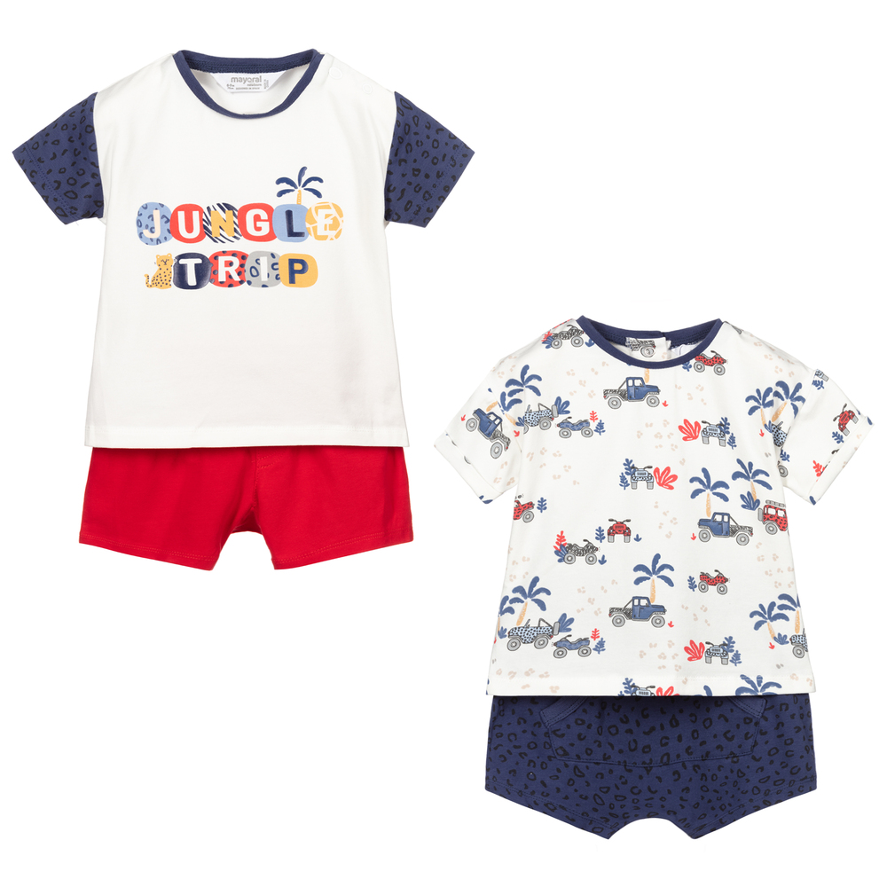 Mayoral - Shorts-Set mit Safari-Print (2er-Pack) | Childrensalon