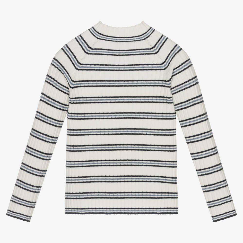 Mayoral - Stripe Turtle Neck Sweater | Childrensalon