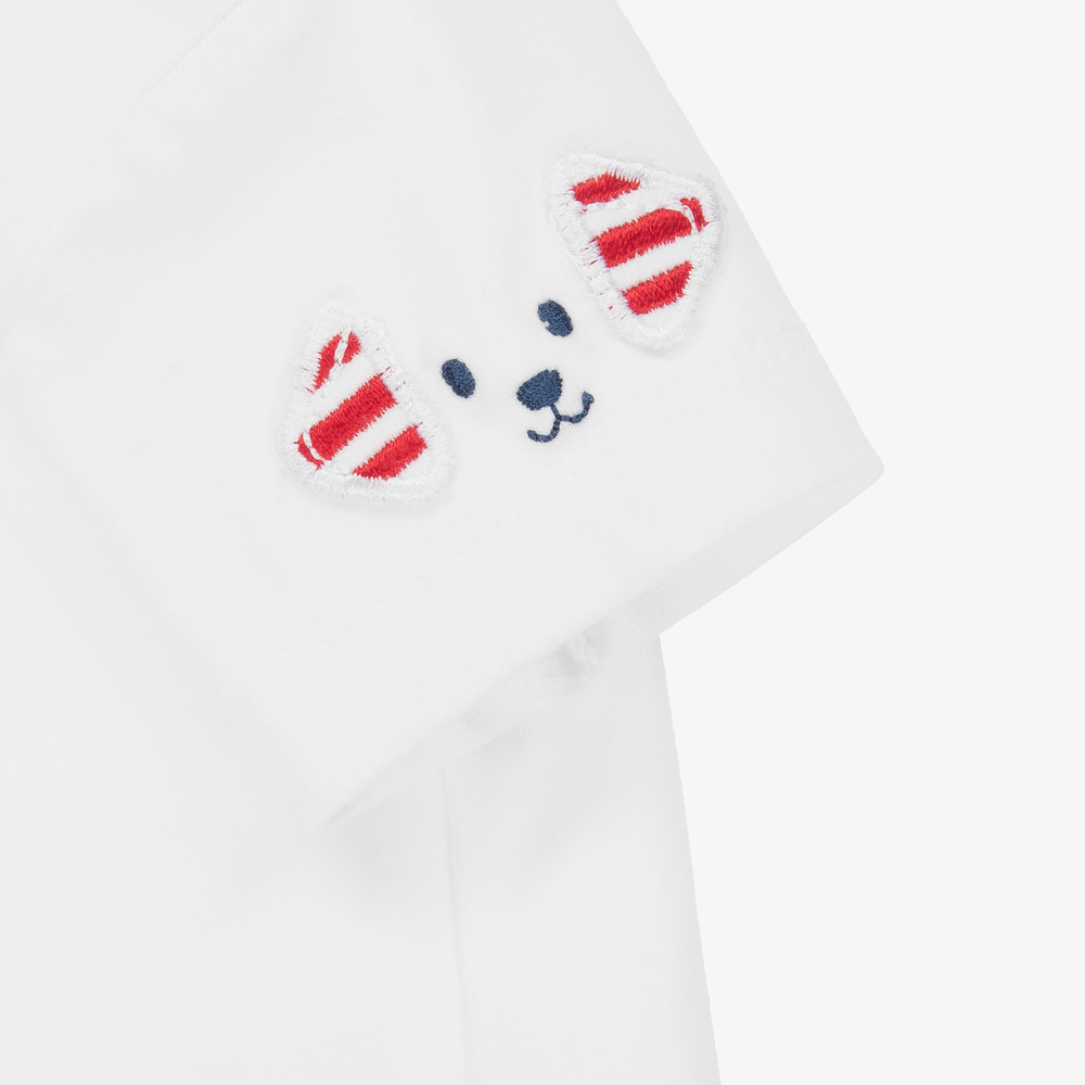 Mayoral Newborn-Striped Dungaree Shorts Set | Childrensalon Outlet