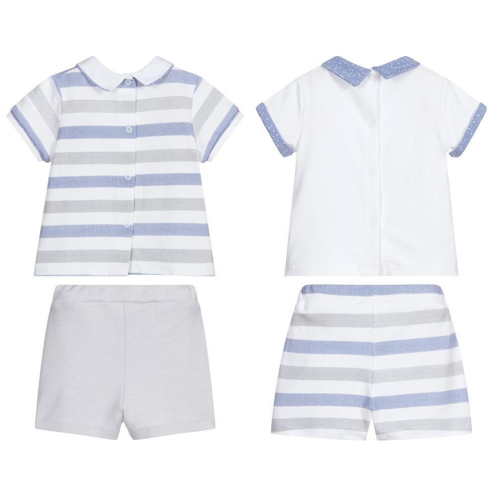 Mayoral Newborn-Striped Shorts Set (2 Pack) | Childrensalon Outlet