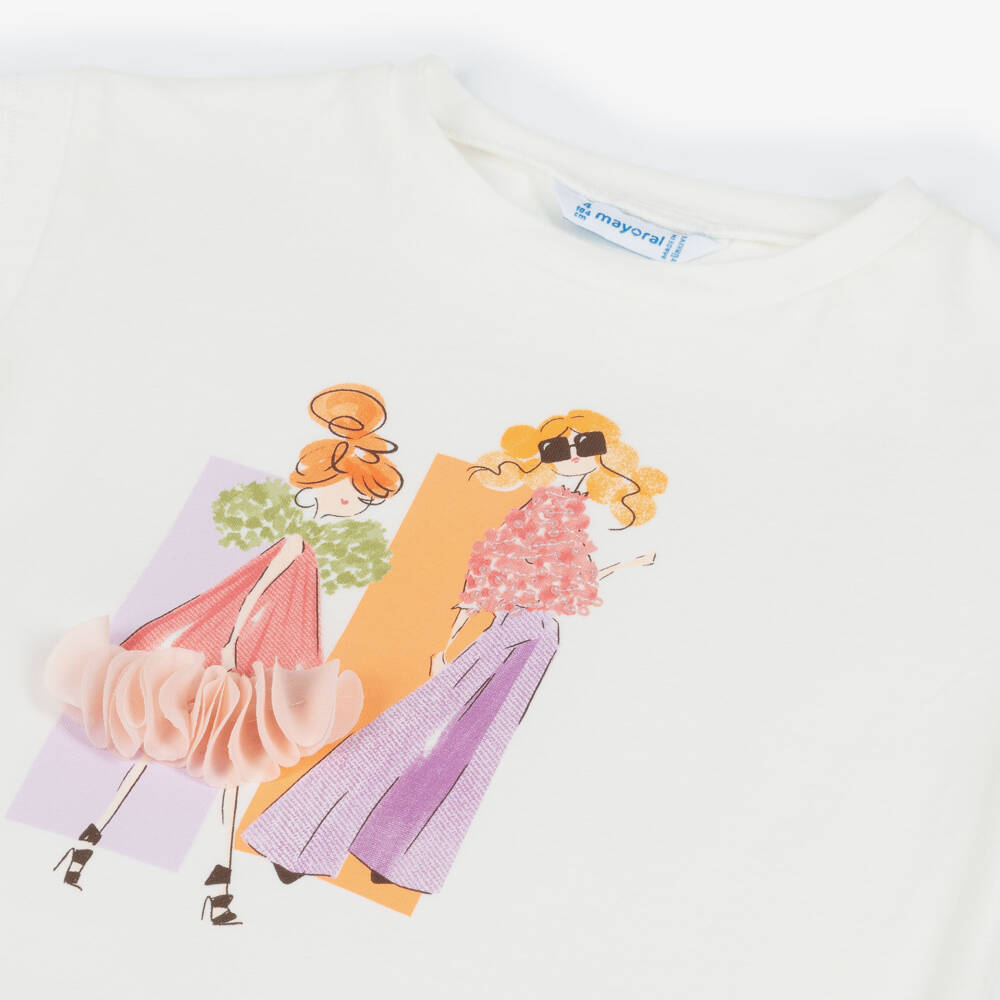 Mayoral-Футболка с принтом для девочек | Childrensalon Outlet