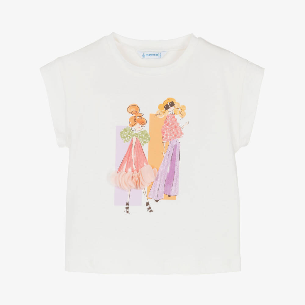 Mayoral-Футболка с принтом для девочек | Childrensalon Outlet