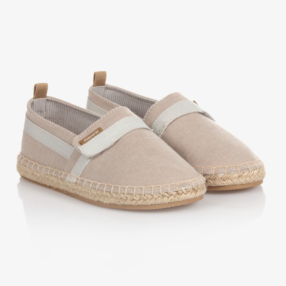 Mayoral - Espadrilles beiges en coton Ado | Childrensalon