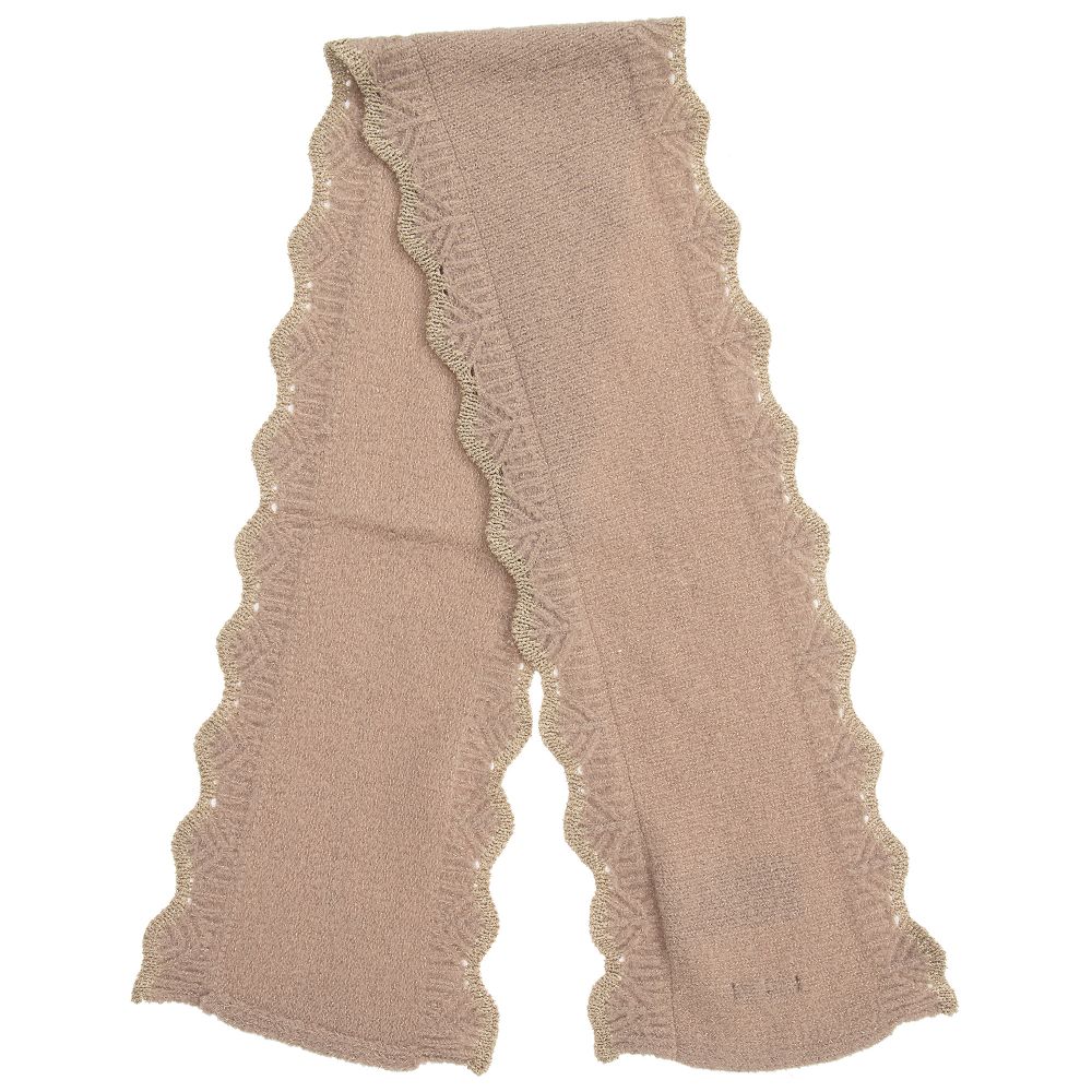 Mayoral-Teen Beige Knitted Hat Set  | Childrensalon Outlet