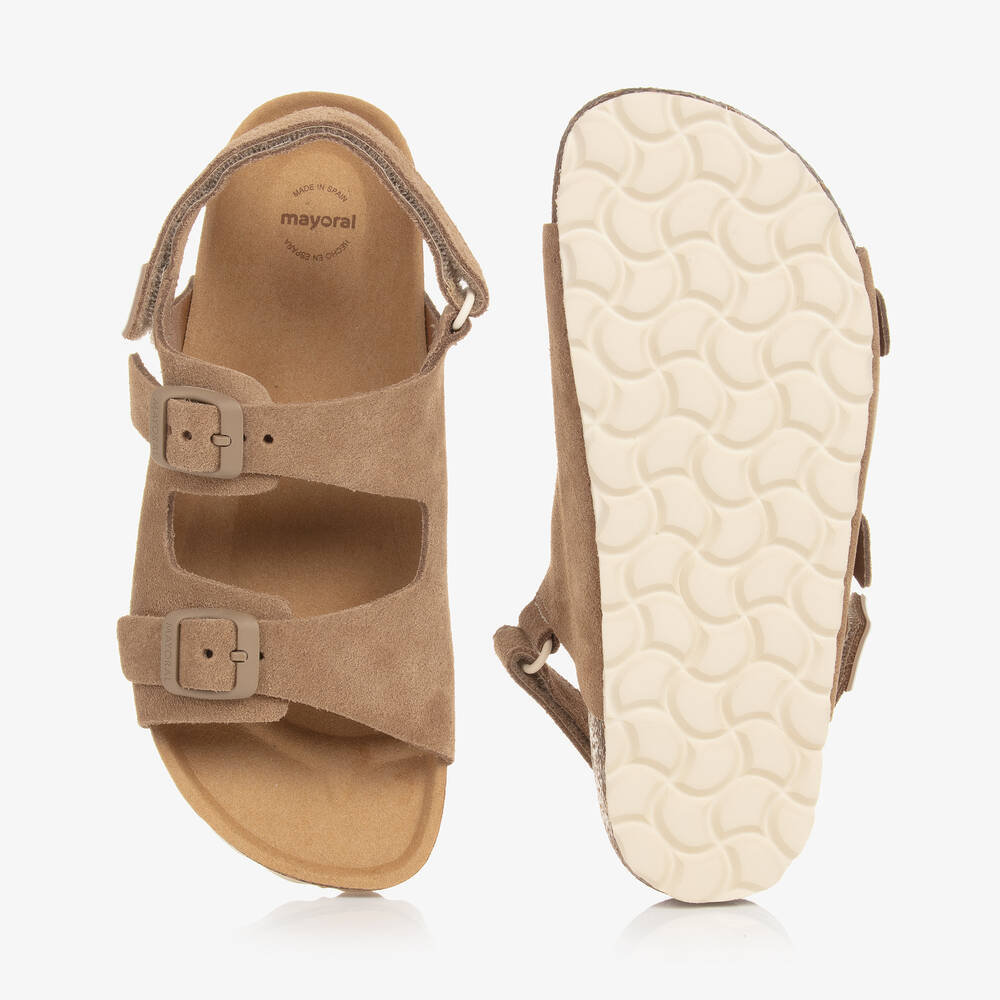 Mayoral-Teen Beige Suede Leather Sandals | Childrensalon Outlet