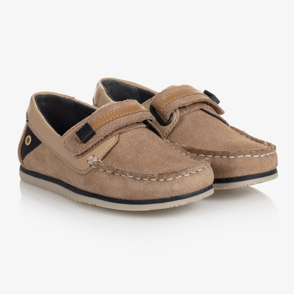 Mayoral - Teen Beige Suede Loafers | Childrensalon