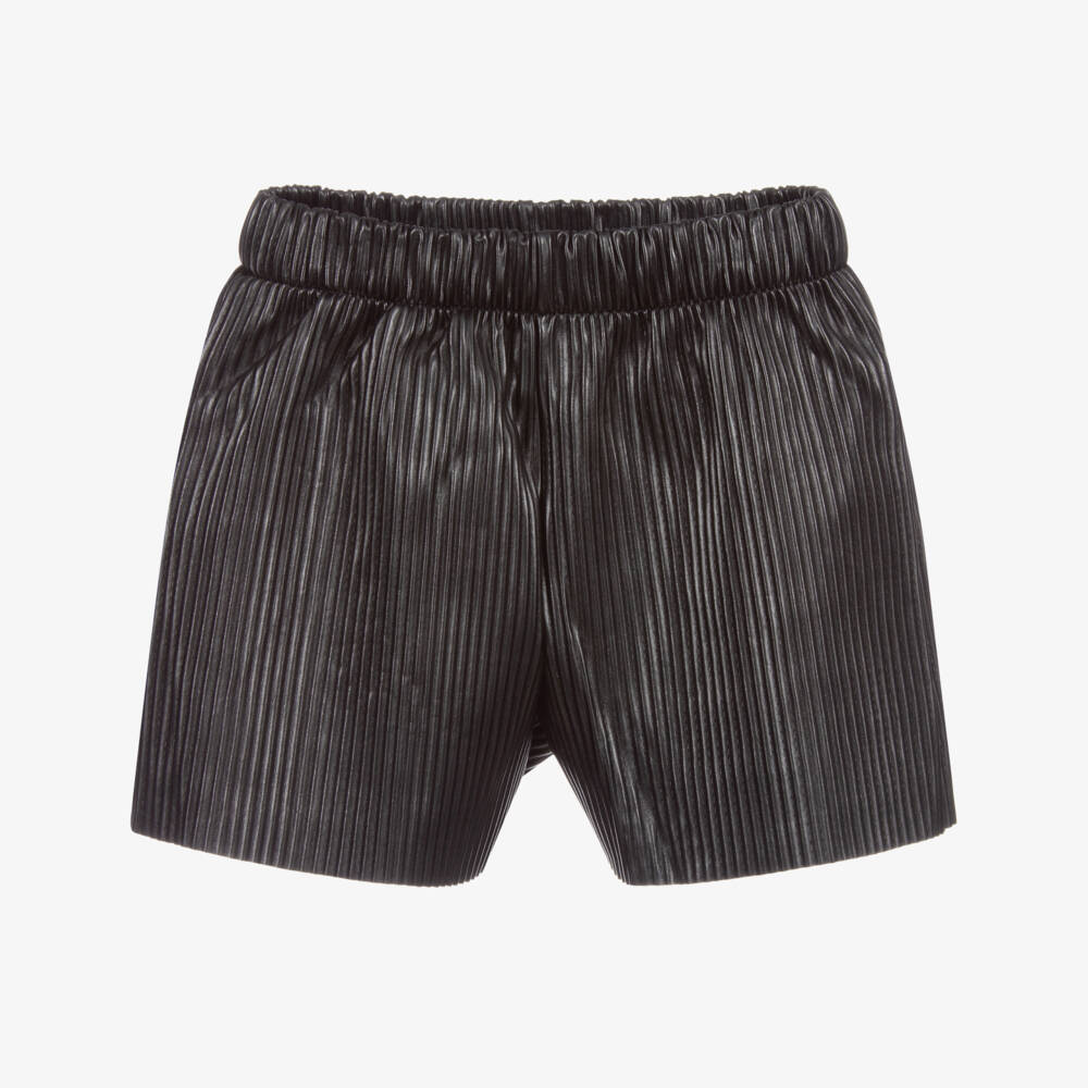 Mayoral-Teen Black Faux Leather Shorts | Childrensalon Outlet