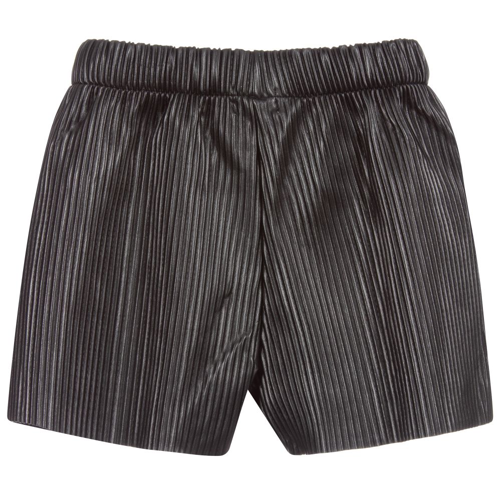 Mayoral - Teen Black Faux Leather Shorts | Childrensalon Outlet