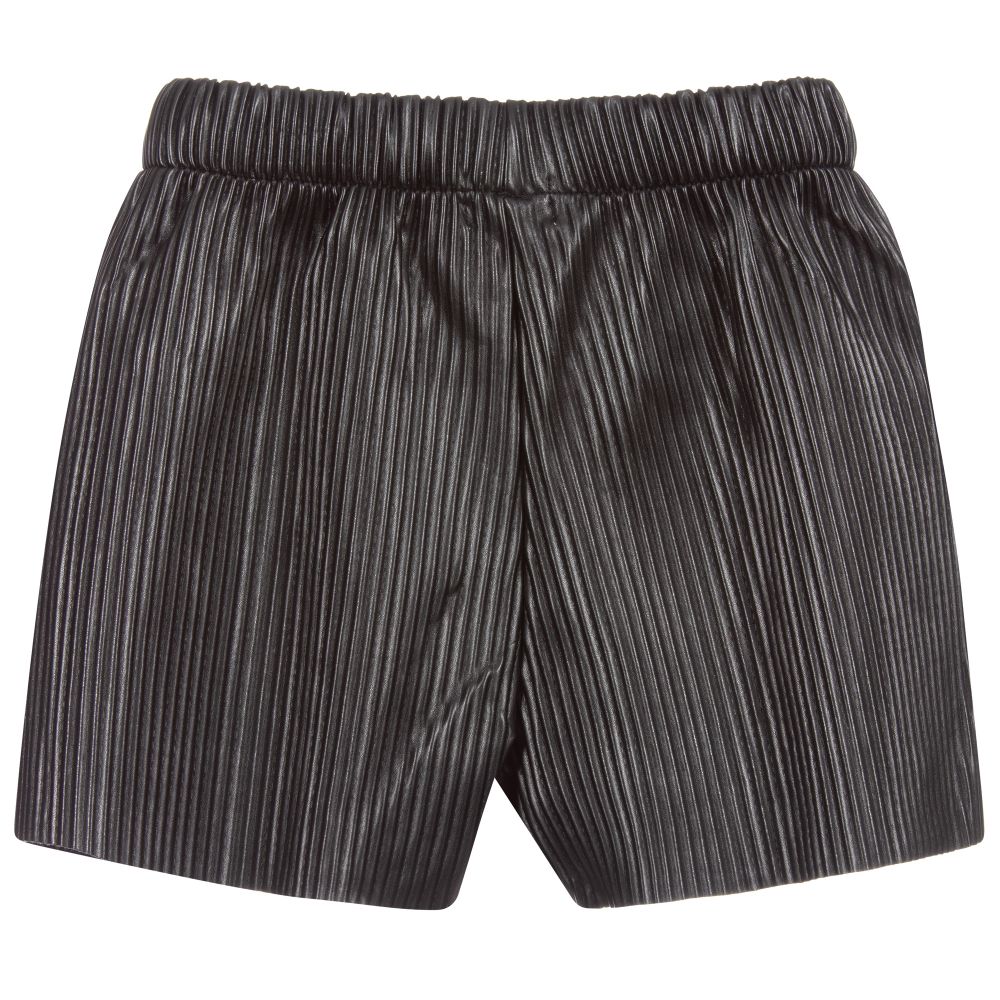 Mayoral-Teen Black Faux Leather Shorts | Childrensalon Outlet