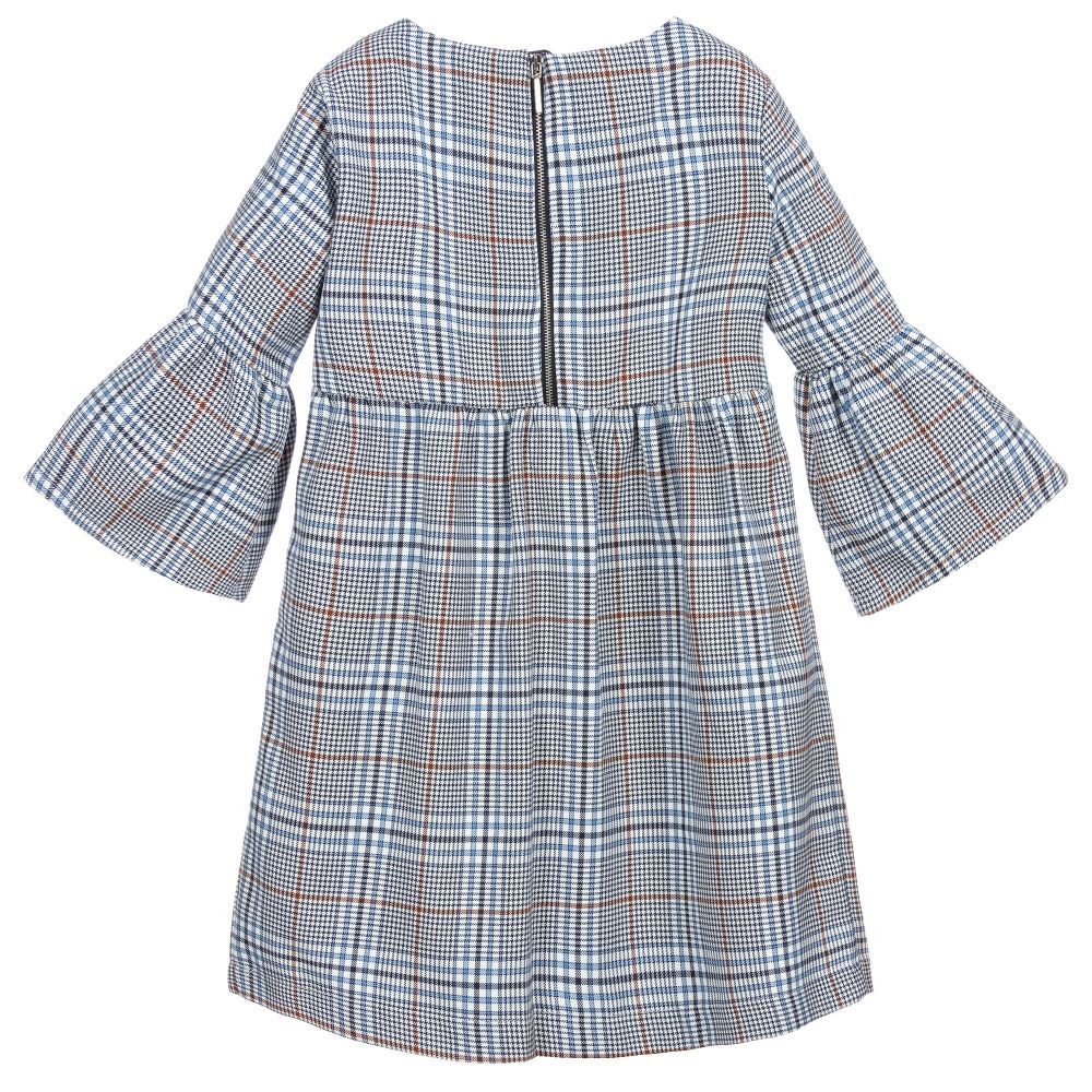 Mayoral-Teen Blue & Beige Check Dress | Childrensalon Outlet