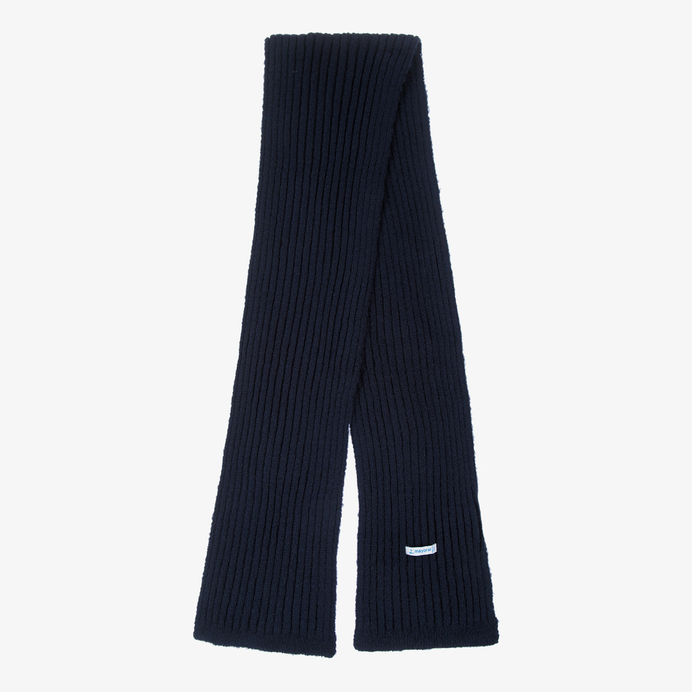 مايورال-قفازات وسكارف وقبعة مزيج أكريليك محبوك لون كحلي للبنات | Childrensalon Outlet