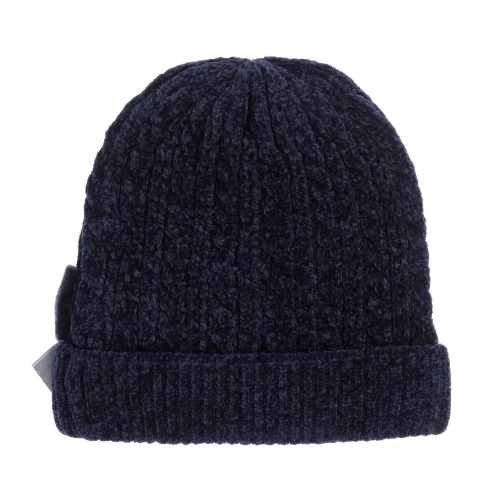 مايورال-Teen Blue Knitted Hat Set  | Childrensalon Outlet
