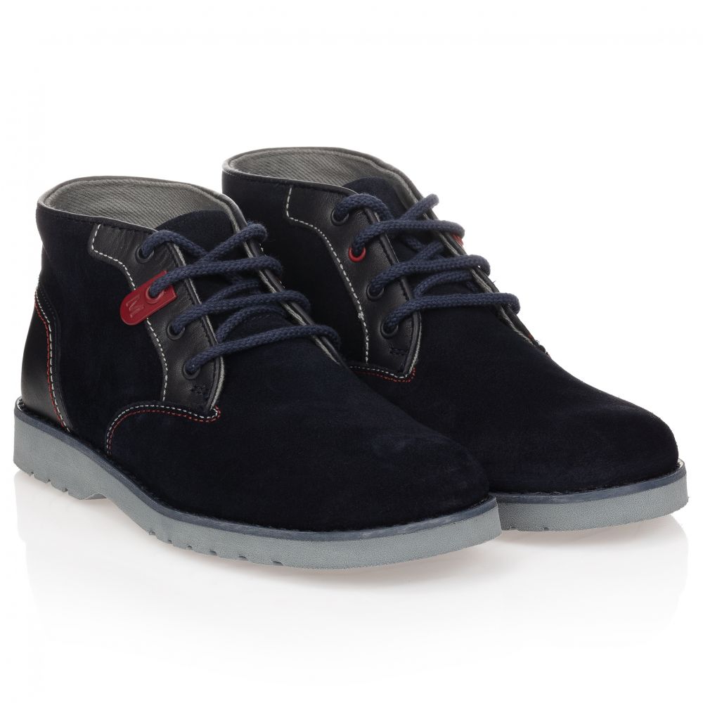 Mayoral-Teen Blue Leather Boots | Childrensalon Outlet