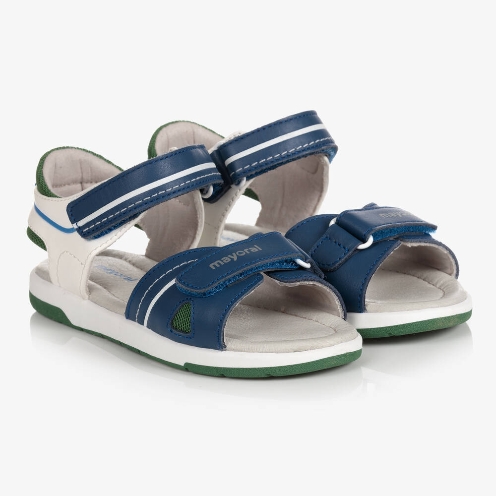 Mayoral - Teen Blue Velcro Sandals | Childrensalon