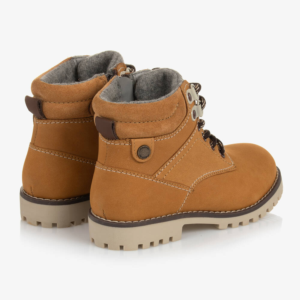 Mayoral-Teen Boys Beige Nubuck Leather Boots | Childrensalon Outlet