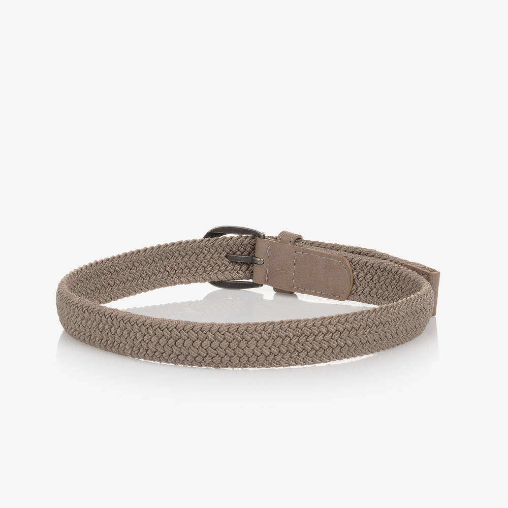 Mayoral-Teen Boys Beige Woven Braided Belt | Childrensalon Outlet