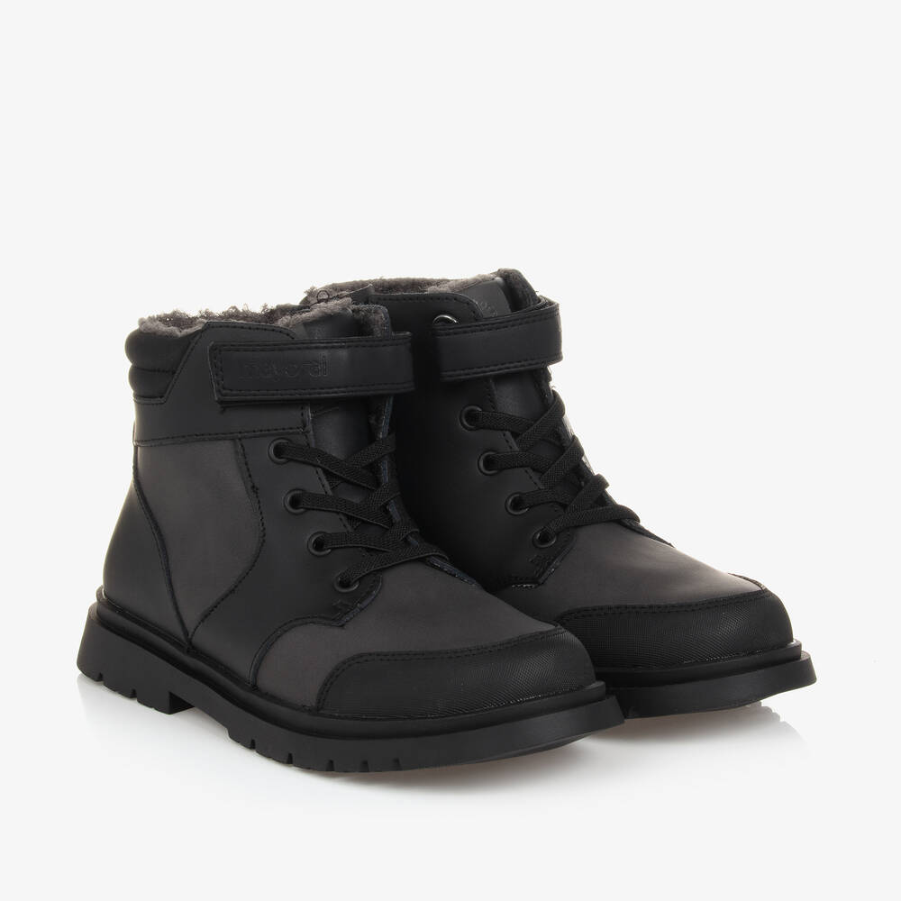 Mayoral - Schwarze Teen Lederstiefel | Childrensalon