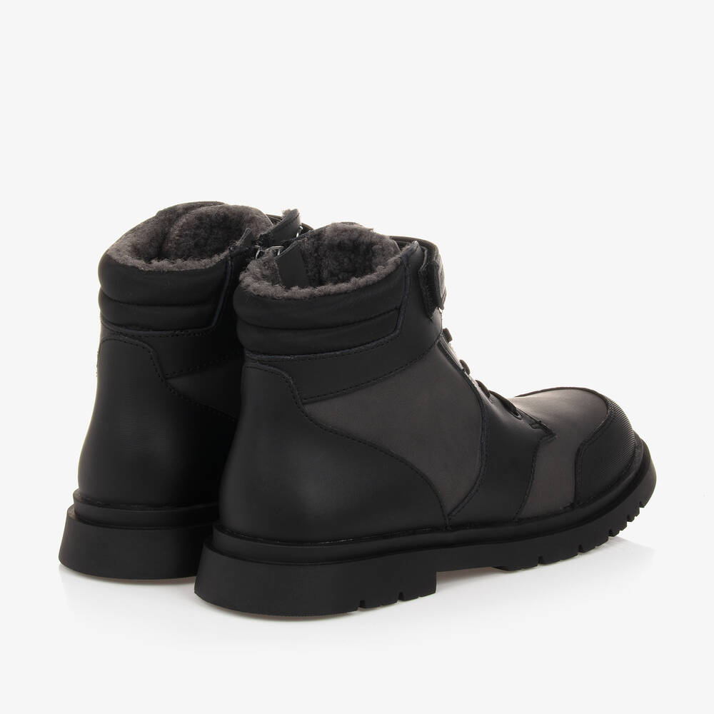 Mayoral-Teen Boys Black Leather Boots | Childrensalon Outlet