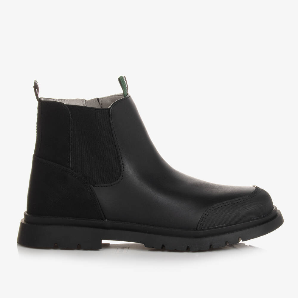 Black leather boots for boys store
