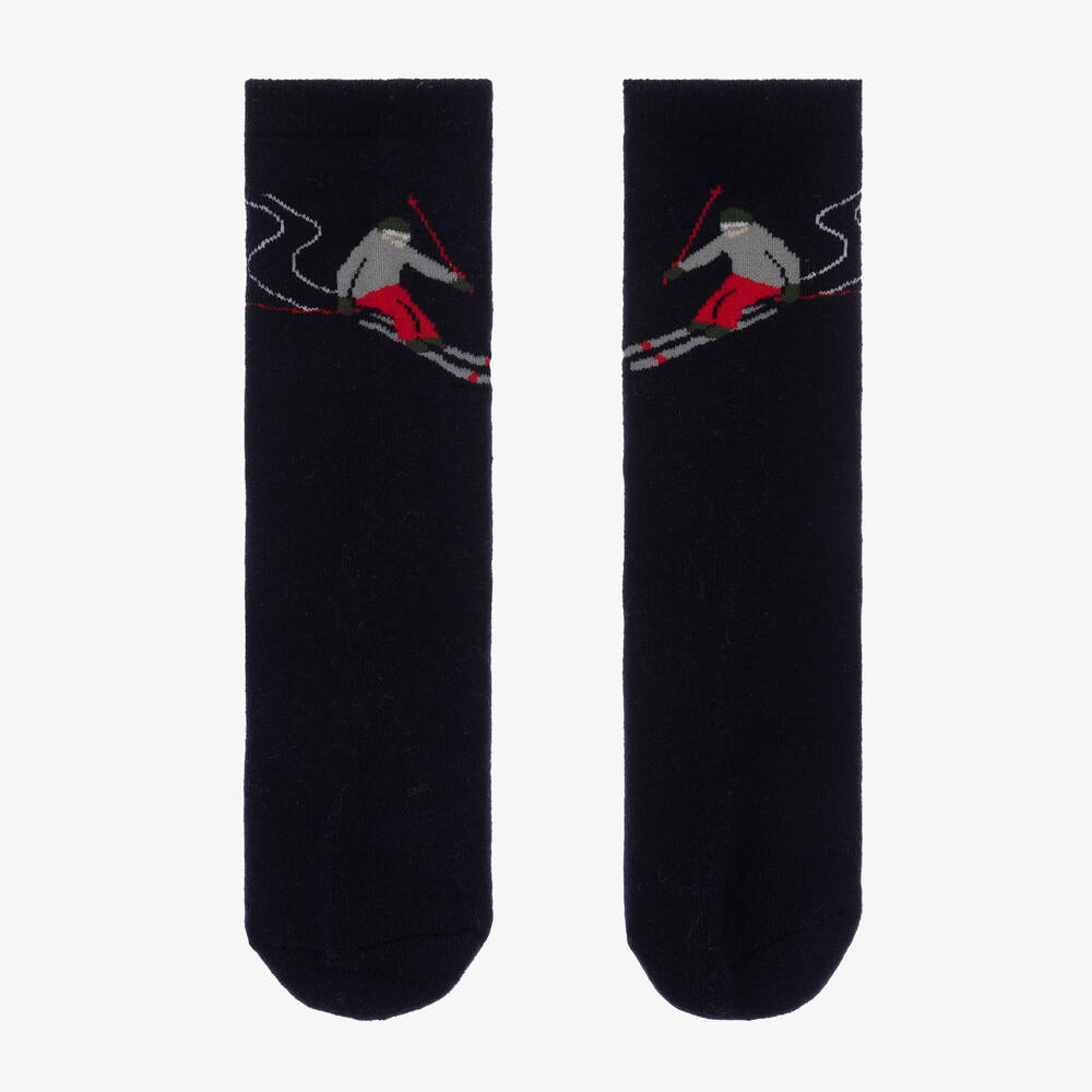 Mayoral-Teen Boys Blue & Grey Socks (2 Pack) | Childrensalon Outlet