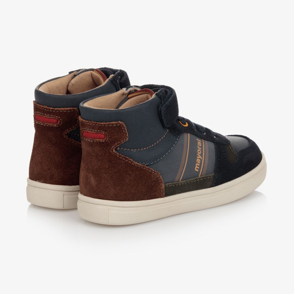 Mayoral-Teen Boys Blue Hi-Top Trainers | Childrensalon Outlet