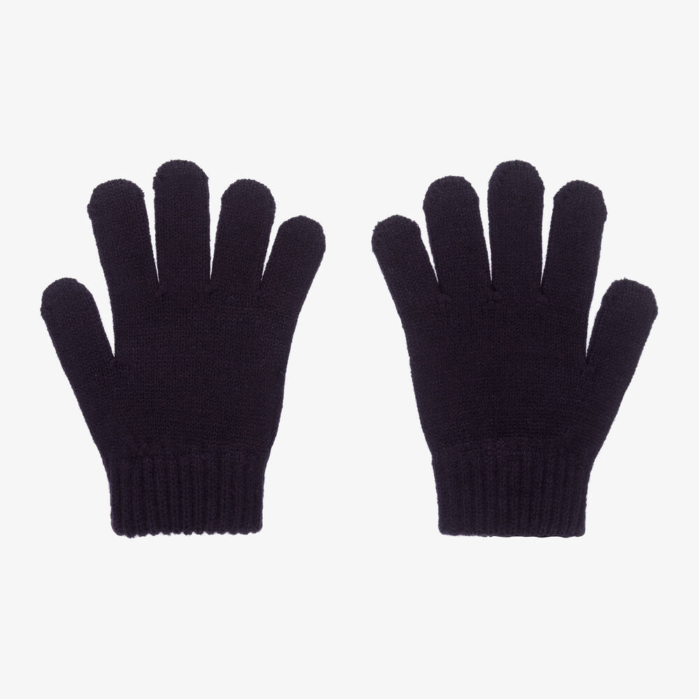 Mayoral-Teen Boys Blue Knitted Gloves | Childrensalon Outlet
