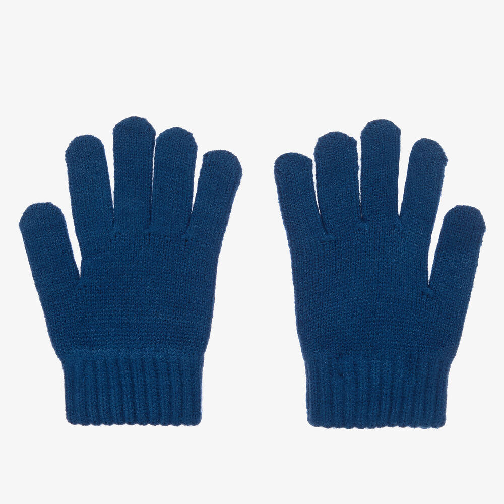 Mayoral-Teen Boys Blue Knitted Gloves | Childrensalon Outlet