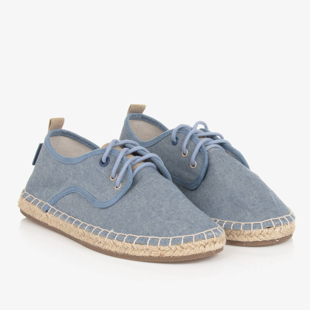 Teen Boys Blue Lace Up Espadrilles