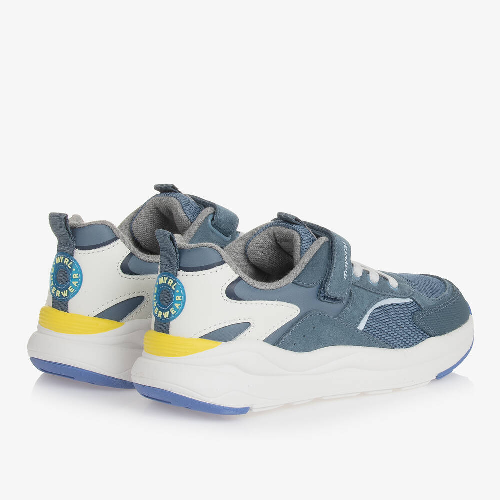 Mayoral-حذاء رياضى جلد وشبك لون أزرق للمراهقين | Childrensalon Outlet