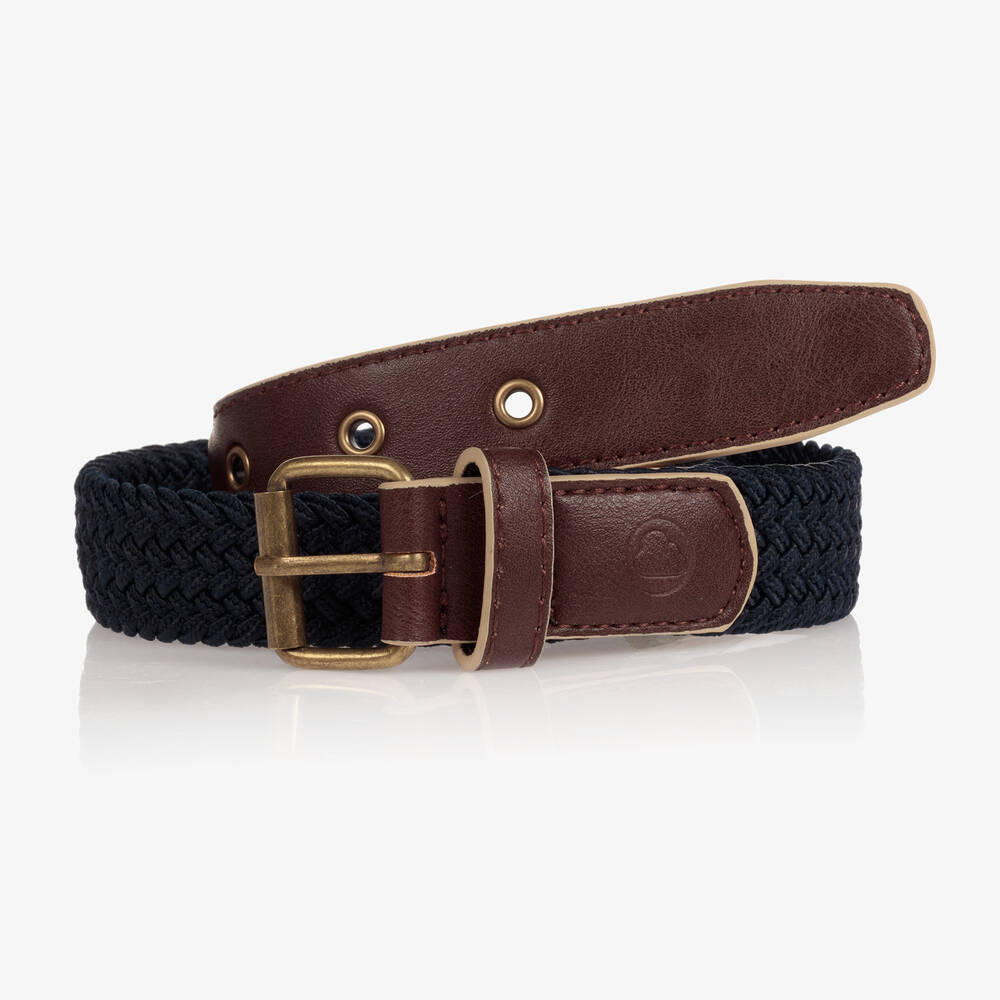 Mayoral - Ceinture tissée bleue Ado garçon | Childrensalon