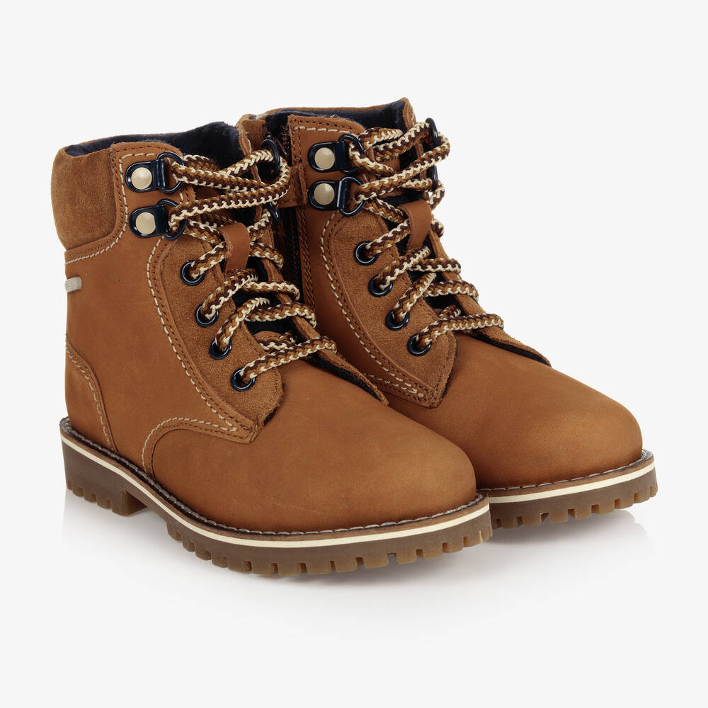 Teen Boys Brown Leather Boots