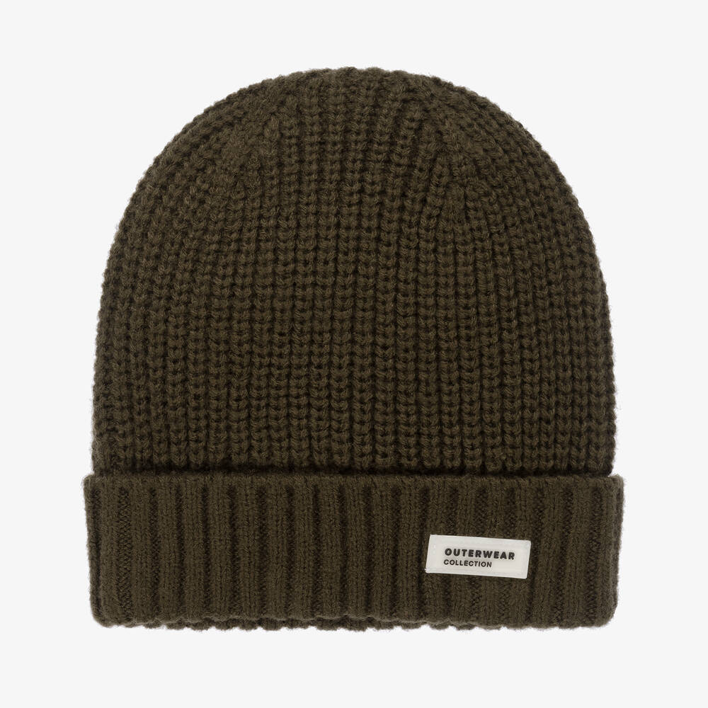 Mayoral - Teen Boys Green Beanie Hat | Childrensalon