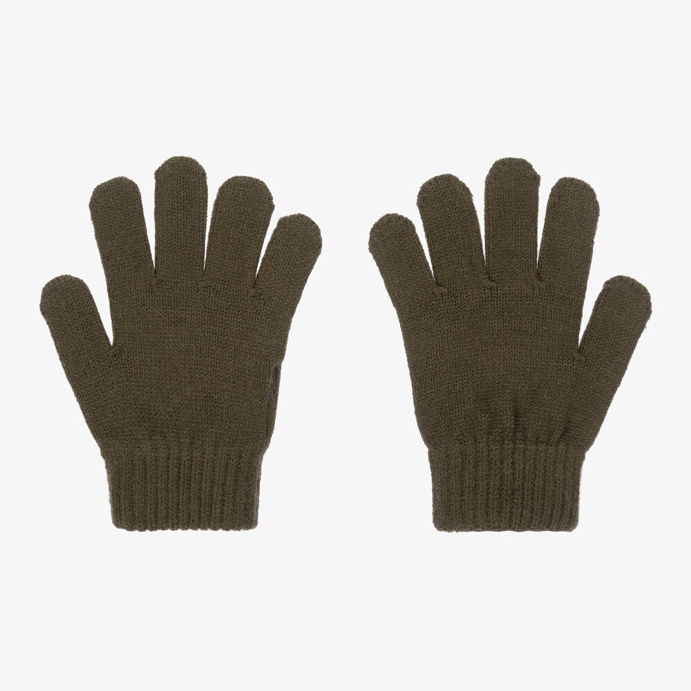 مايورال-قفّازات تينز ولادي مزيج فيسكوز محبوك لون أخضر كاكي | Childrensalon Outlet