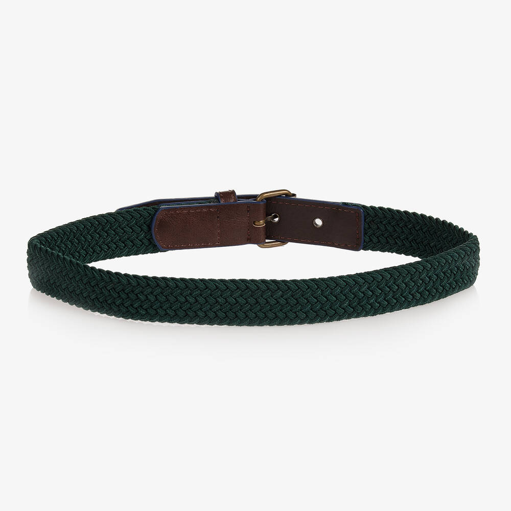 Mayoral-Teen Boys Green Woven Belt | Childrensalon Outlet