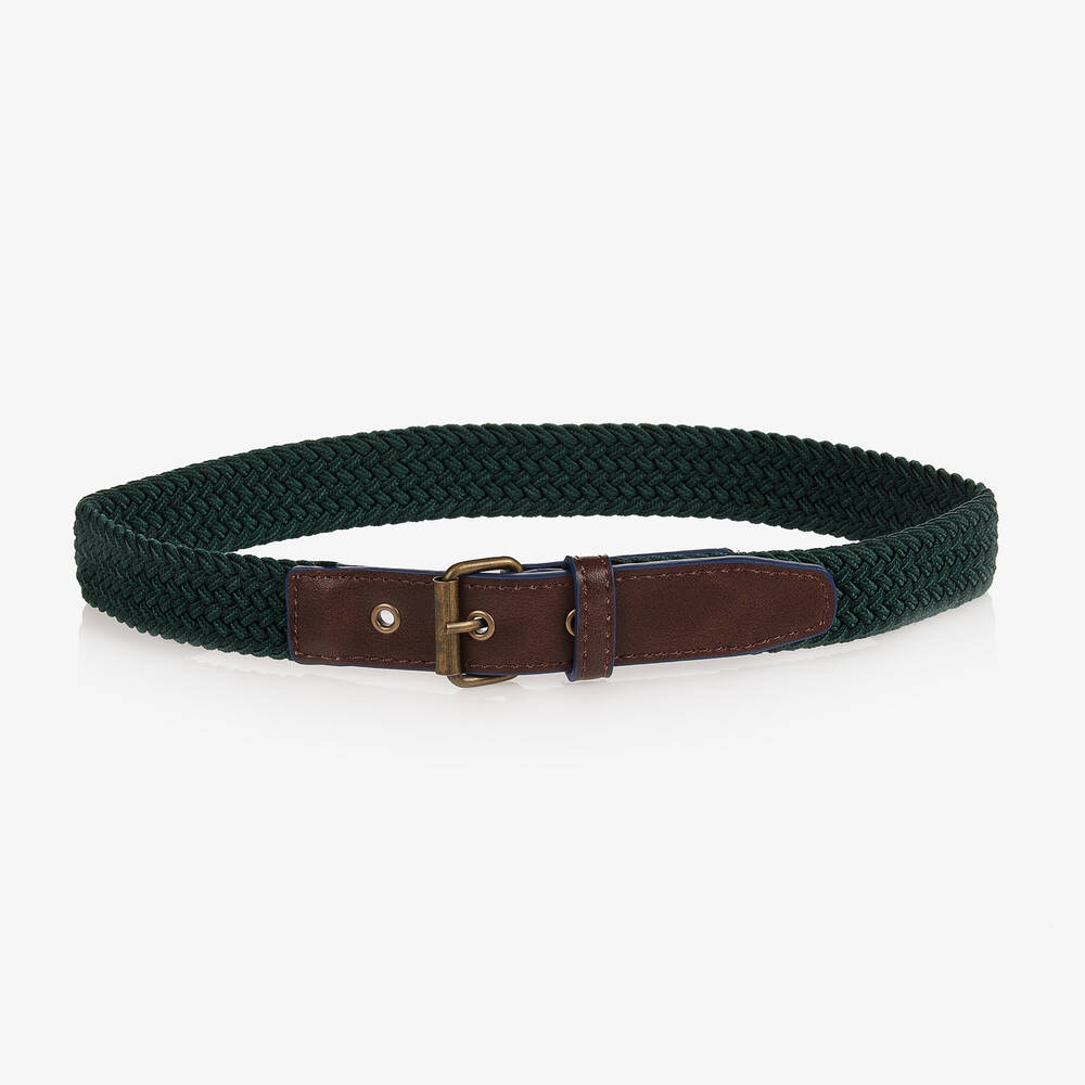 Mayoral-Teen Boys Green Woven Belt | Childrensalon Outlet