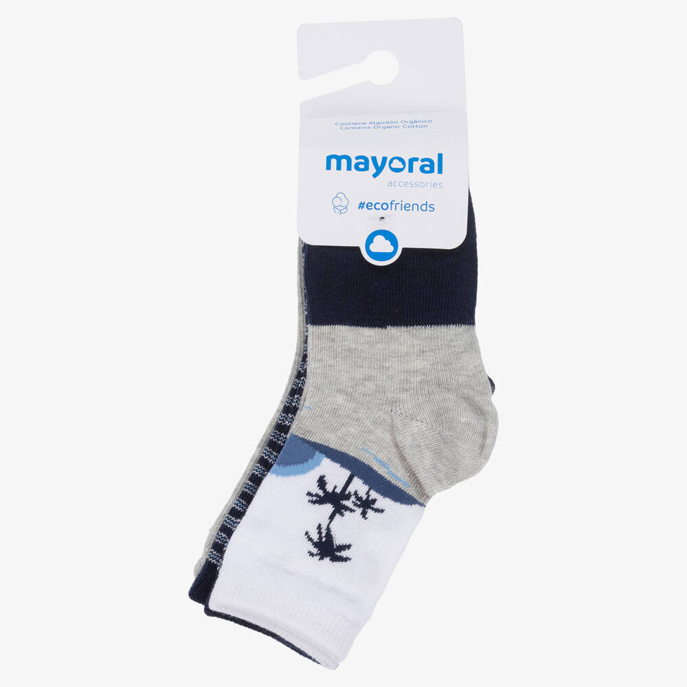 Mayoral-جوارب تينز ولادي مزيج قطن محبوك (عدد 3) | Childrensalon Outlet