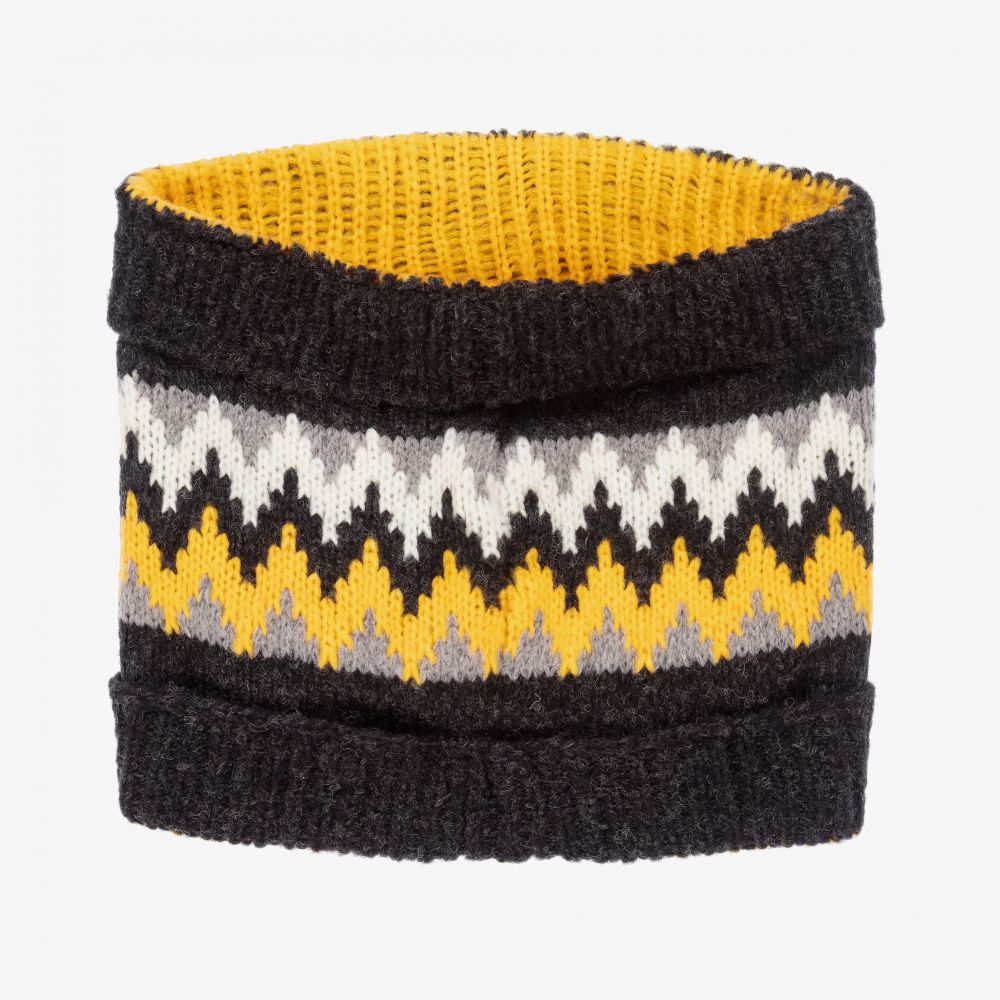 مايورال-طقم قبعة تينز ولادي أكرليك وصوف محبوك لون رمادي داكن | Childrensalon Outlet