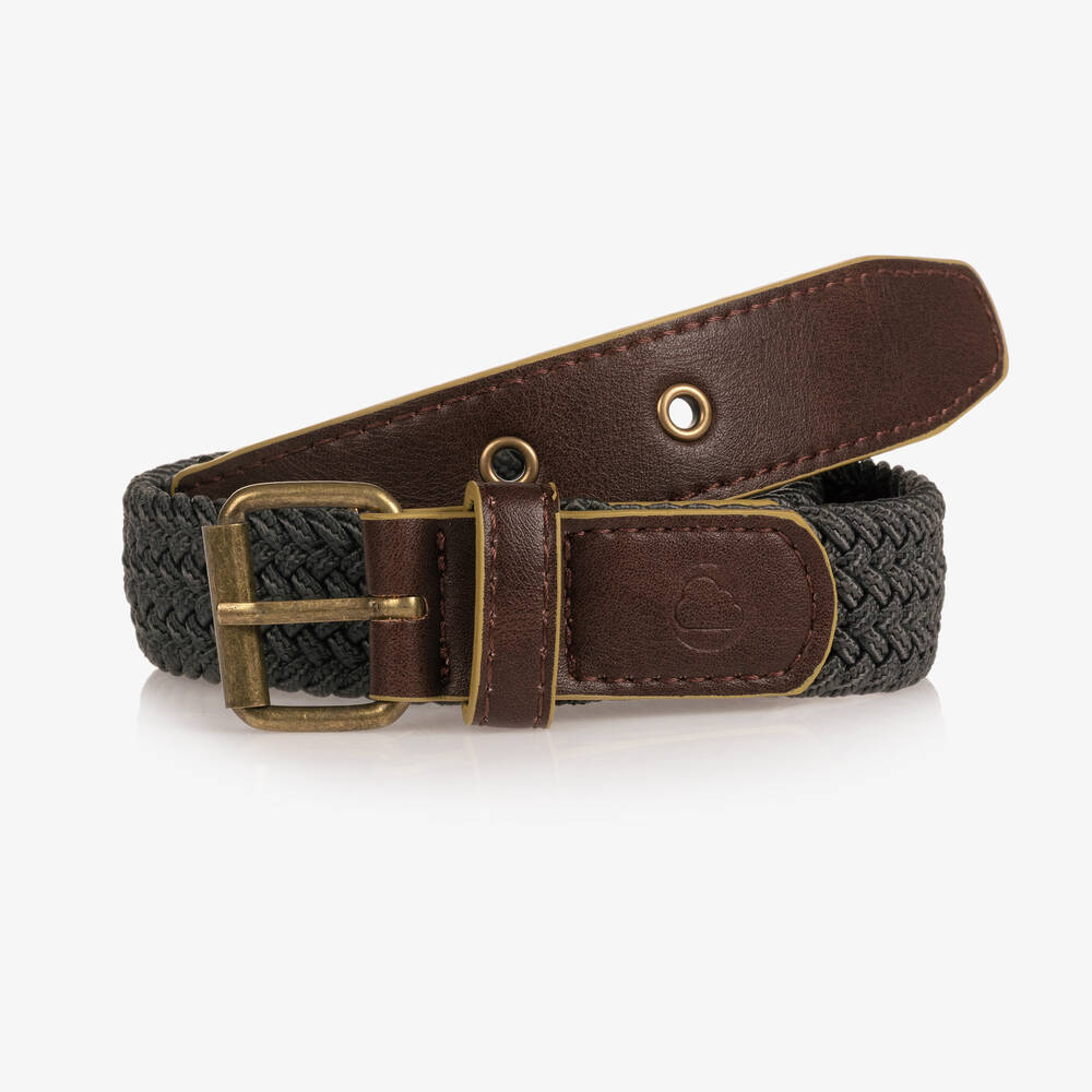 Mayoral - Ceinture grise tissée Ado garçon | Childrensalon