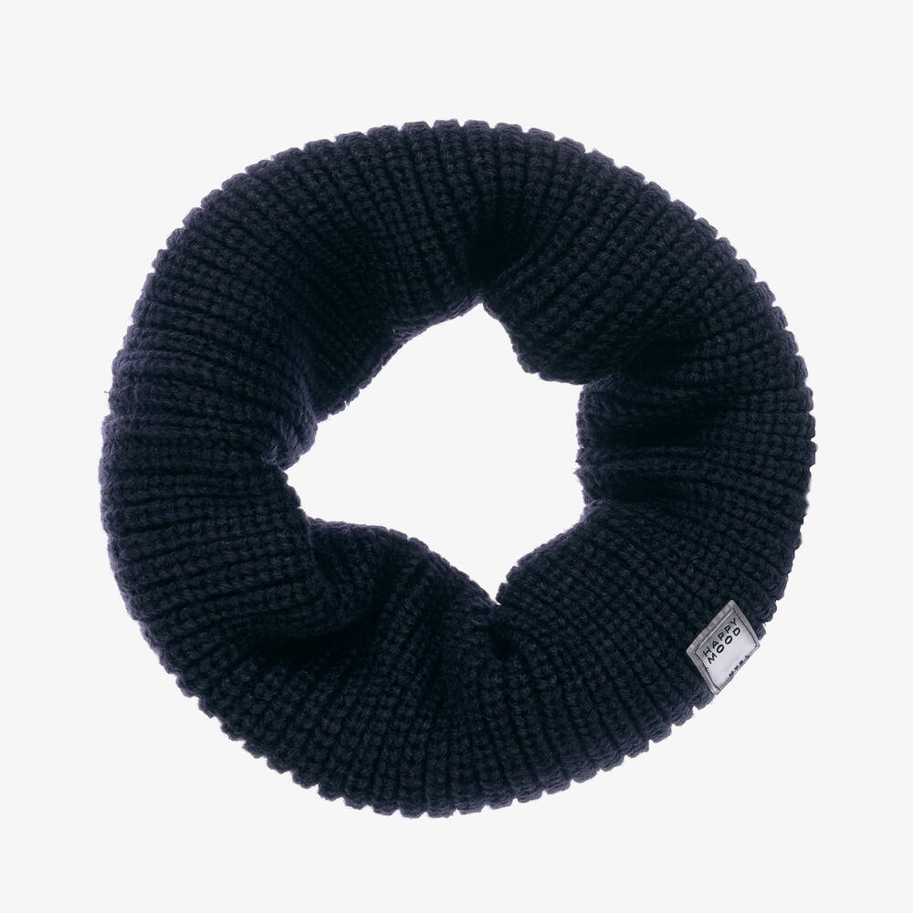 Mayoral - Teen Boys Navy Blue Knitted Snood | Childrensalon