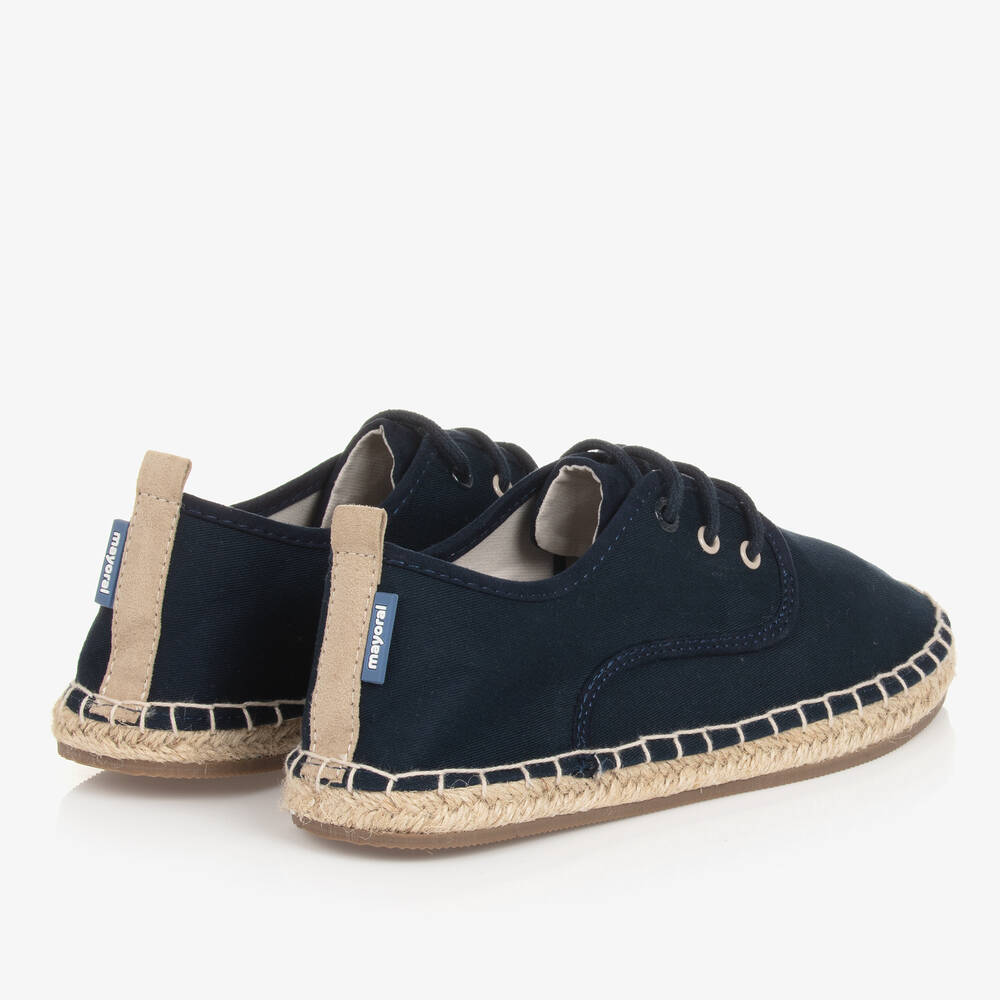 Mayoral-Teen Boys Navy Blue Lace-Up Espadrilles | Childrensalon Outlet