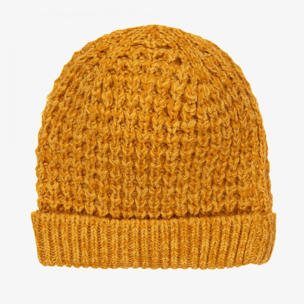 Mayoral-قبعة تينز ولادي أكريليك محبوك لون أصفر | Childrensalon Outlet