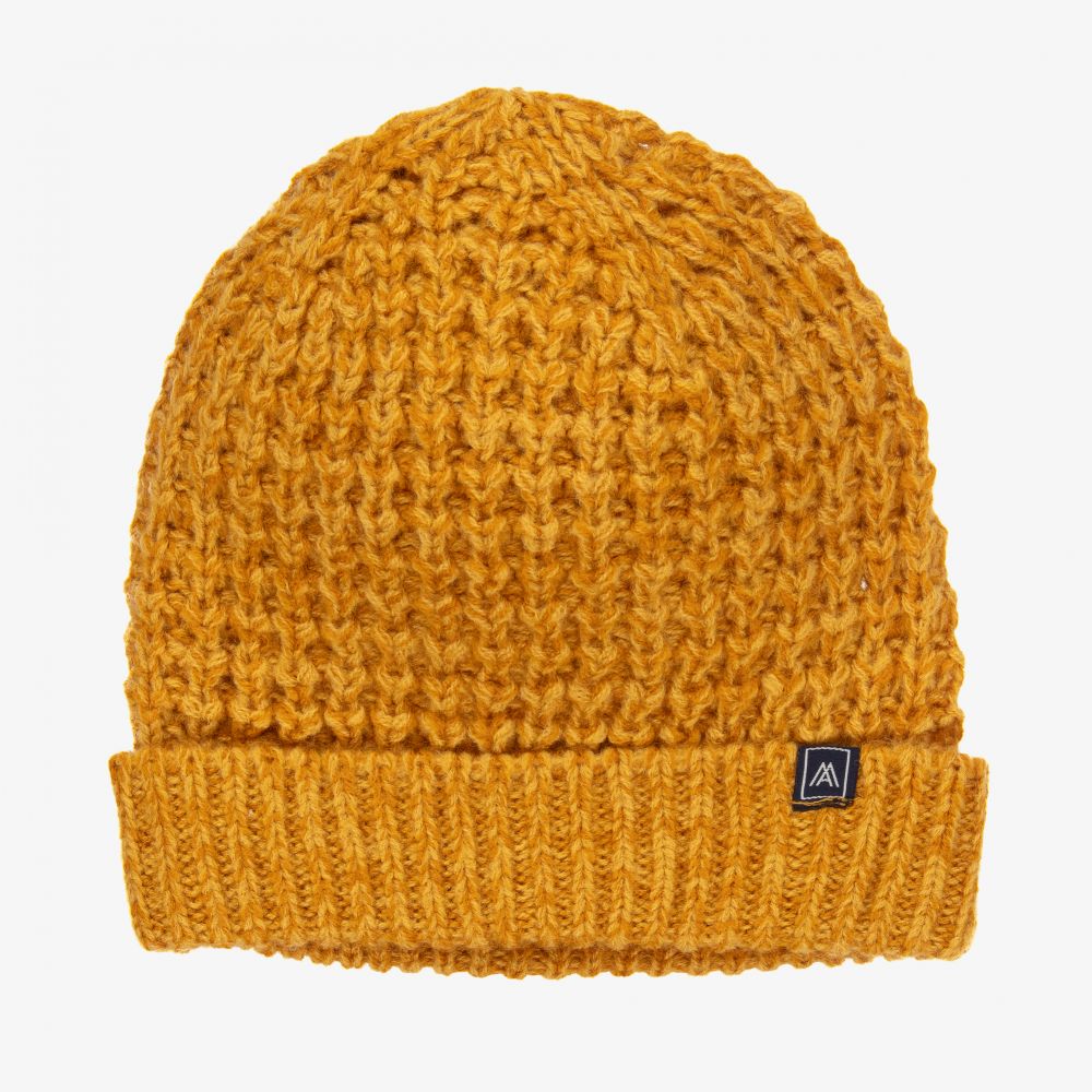 Mayoral - Bonnet jaune en maille Ado | Childrensalon