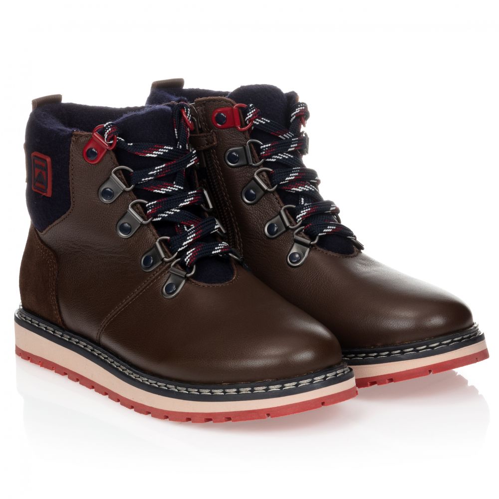 Mayoral - Teen Brown Leather Boots | Childrensalon