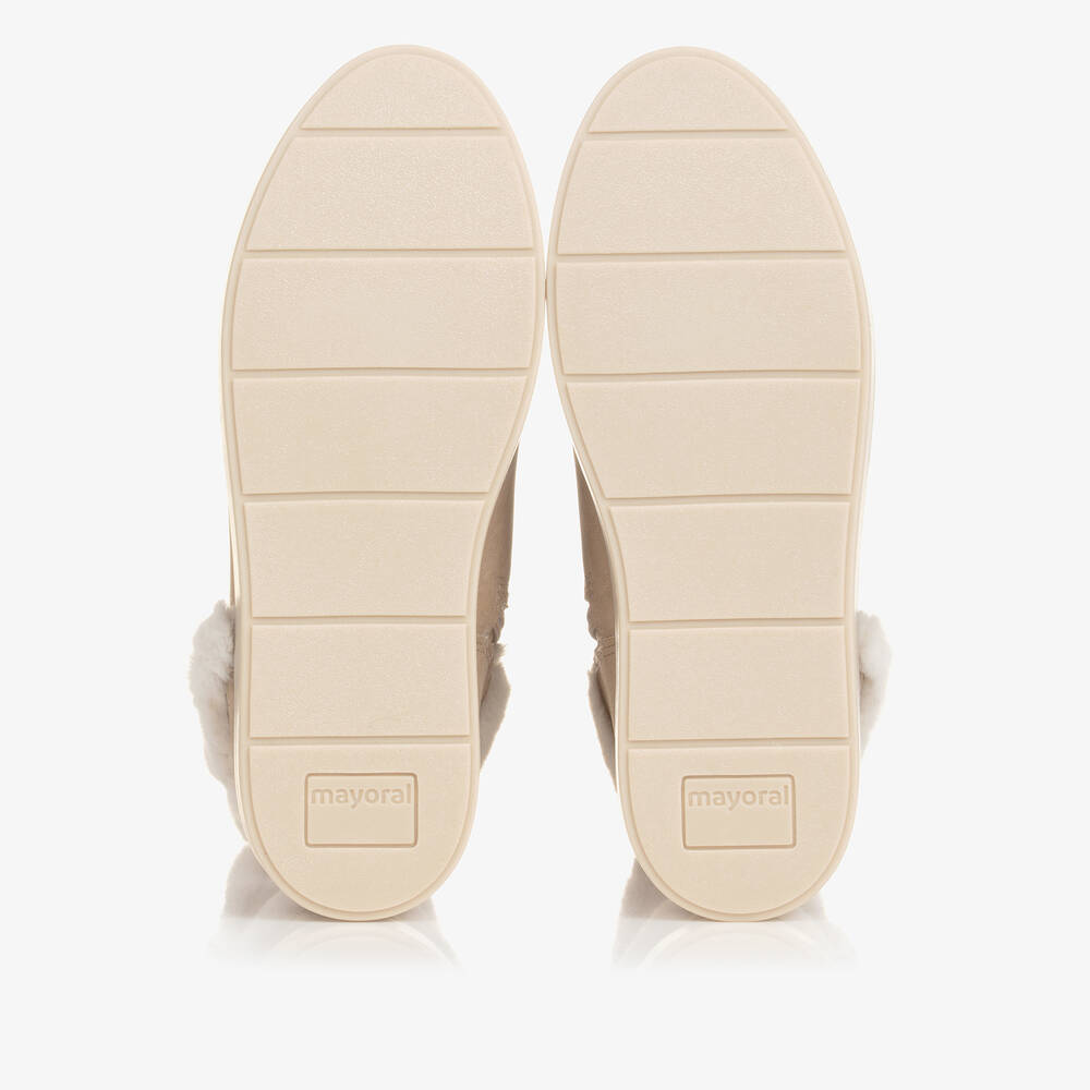 Mayoral-Teen Girls Beige Faux Suede Boots | Childrensalon Outlet